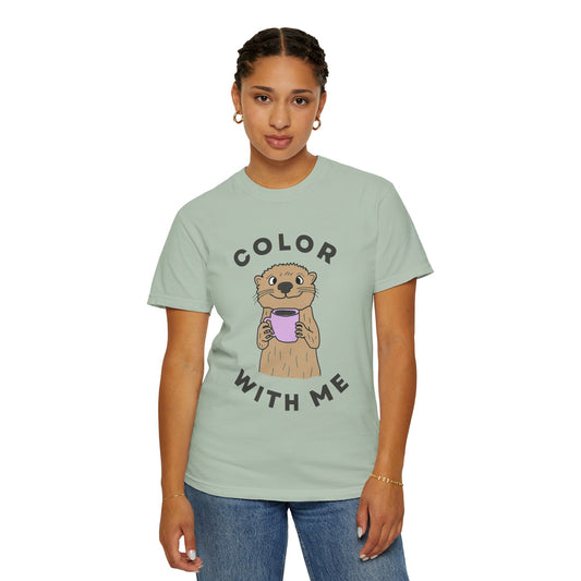 Color with Me Otter Coffee Shirt