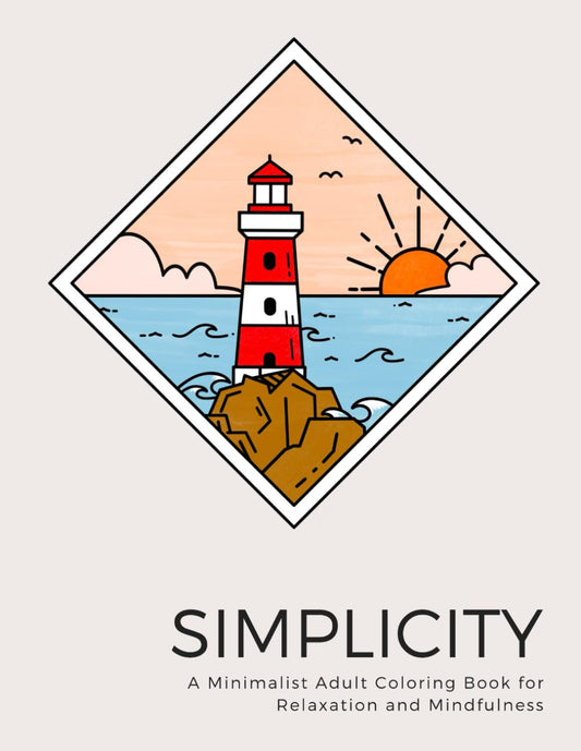 Simplicity Minimalist Adult Coloring Book by Color with Ivy