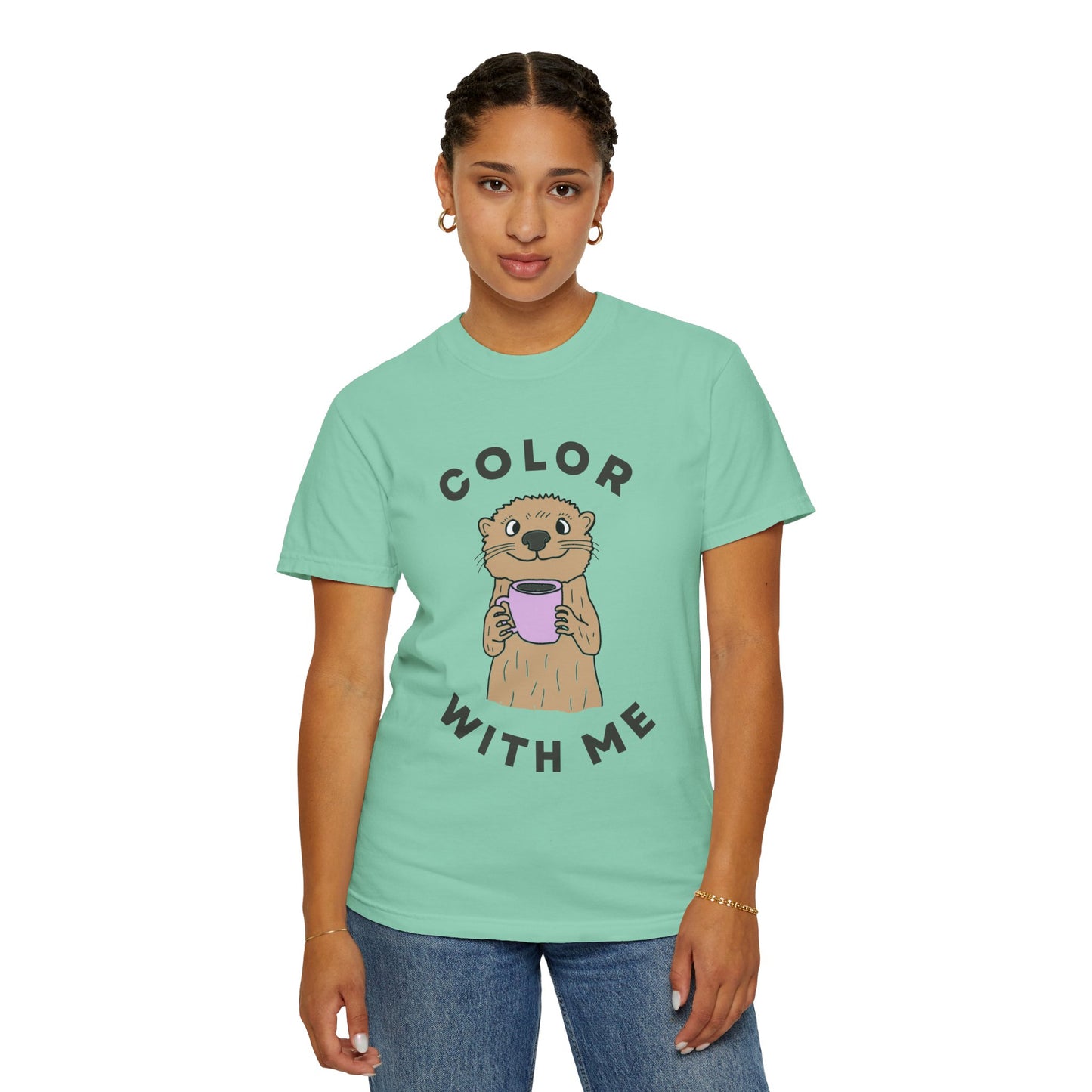 Color with Me Otter Coffee Shirt